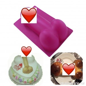1 Pack Cute Fun New Shaped Large Silicone Cake Soap Chocolate Jelly Candy Mold Ice Cube Tray for Party Tool Set - B07BYJB763